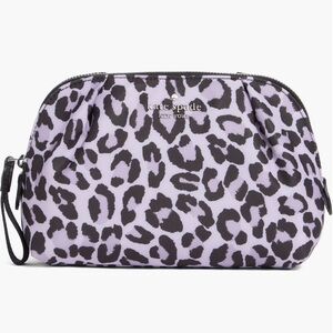 Kate Spade New York Violet Leopard Cosmetic Bag